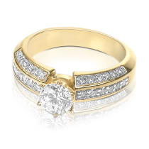 0.60CT Round Cut Diamonds Engagement Ring