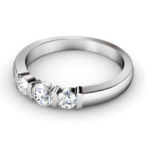 0.85CT Round Cut Diamonds Three Stone Ring