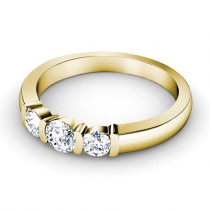 0.85CT Round Cut Diamonds Three Stone Ring