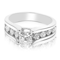1.60CT Princess Cut Diamonds Engagement Ring