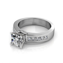 1.90CT Princess Cut Diamonds Engagement Ring