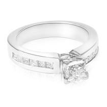 1.25CT Princess Cut Diamonds Engagement Ring