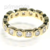 1.50CT Round and Princess Cut Diamonds Eternity Band