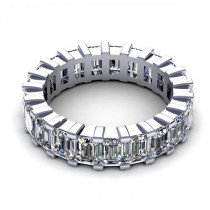 5.20CT Emerald Cut Diamonds Eternity Band