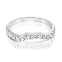 0.30CT Round Cut Diamond Wedding Band