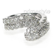 2.75CT Round Cut Diamond Engagement Ring and Wedding Band 