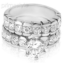 2.60CT Engagement Ring and Wedding Band Round Cut Diamond Bridal Set