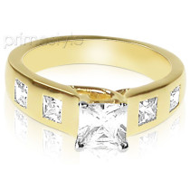 1.30CT Princess Cut Diamonds Engagement Ring