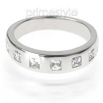 Princess Cut 0.65CT Diamond Wedding Band