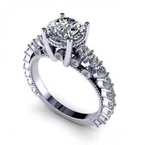 2.70CT Round Cut Diamonds Engagement Ring