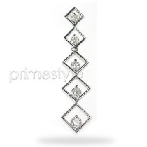 0.80CT Diamond 14KT White Gold (VS2-SI1 Clarity) Diamond Journey Pendant.