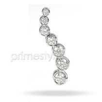2.00CT Diamonds (VS2-SI1 Clarity) Diamond Journey Pendant Of 14KT White Gold
