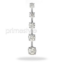 1.10CT Diamonds (VS2-SI1 Clarity) Platinum Diamond Journey Pendant.