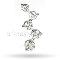 14KT White Gold 1.10CT Diamond Journey Pendant.