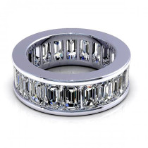 5.20CT Emerald Cut Diamonds Eternity Band