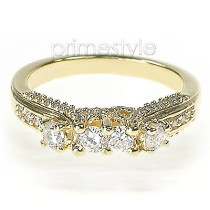 1.05CT Round Cut Diamond Wedding Band
