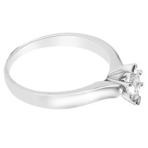 14KT White Gold Marquise Cut Solitaire Ring