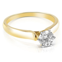 0.25CT Round Cut Diamond Solitaire Ring