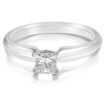 0.35CT Princess Cut Diamond Solitaire Ring