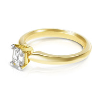 14KT Yellow Gold Emerald Cut Solitaire Ring