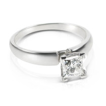 0.35CT Princess Cut Diamond Solitaire Ring