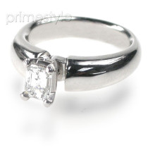0.35CT Emerald Cut Diamond Solitaire Ring