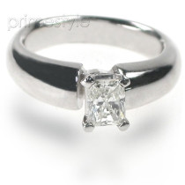 0.35CT Radiant Cut Diamond Solitaire Ring