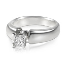 0.35CT Princess Cut Diamond Solitaire Ring