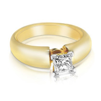 0.35CT Princess Cut Diamond Solitaire Ring
