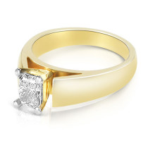0.25CT Radiant Cut Diamond Solitaire Ring