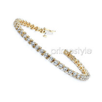 4.00CT Diamonds Tennis Bracelet In 14KT Yellow Gold