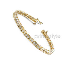 5.00CT Diamonds 14KT Yellow Gold Tennis Bracelet