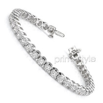 14KT White Gold 3.50CT Diamonds (SI1-SI2 Clarity) Tennis Bracelet