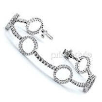3.00CT Round Cut Diamonds 14KT White Gold Tennis Bracelet
