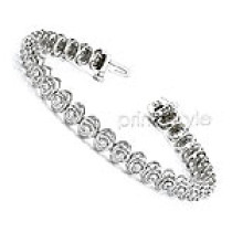 1.00CT Diamonds Tennis Bracelet In 14KT White Gold