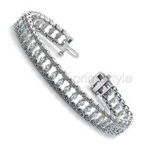 Tennis Bracelet with 2.00CT Round Cut, H/SI1-SI2 Diamonds