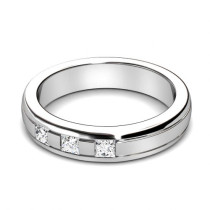 0.40CT Princess Cut Diamonds Men's Wedding Band