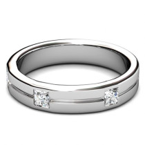0.75CT Princess Cut Diamonds Men's Wedding Band