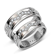 2.50CT Round Cut Diamonds Wedding Set In 14KT White Gold