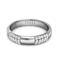 Diamond Wedding Band with Round Cut Diamonds - 1.00CT