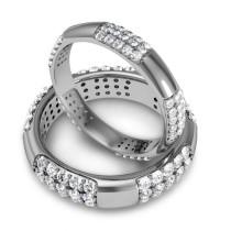 2.50CT Diamonds Studded In 14KT White Gold Wedding Set 