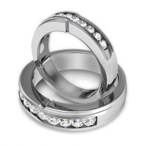 1.05CT Diamonds Wedding Set In 14KT White Gold