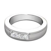 0.60CT Princess Cut Diamond Wedding Band