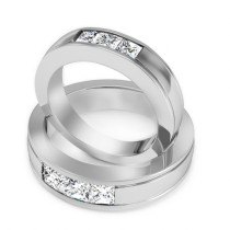1.50CT Diamonds Wedding Set In 14KT White Gold