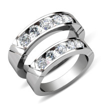 Round Cut 0.95CT Diamonds Wedding Cut In 14KT White Gold