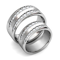 14KT White Gold 1.35CT Diamonds Wedding Set