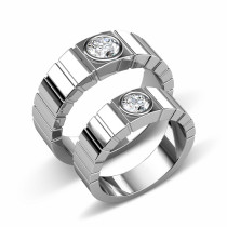 0.65CT Round Cut Diamonds Wedding Set In 14KT White Gold