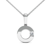 0.06CT Round Cut Diamonds Solitaire Pendant