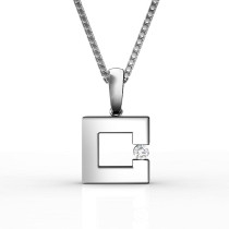Round Cut 0.06Ct Diamond Solitaire Pendant