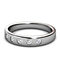 Round Cut 0.65CT Diamond Wedding Band